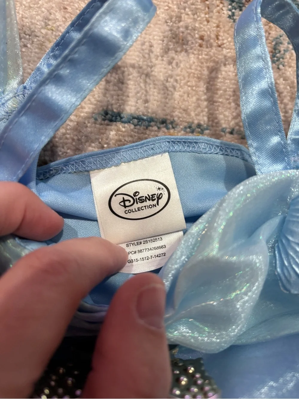 Disney Store Cinderella costume dress organza skirt butterfly brooch size 3